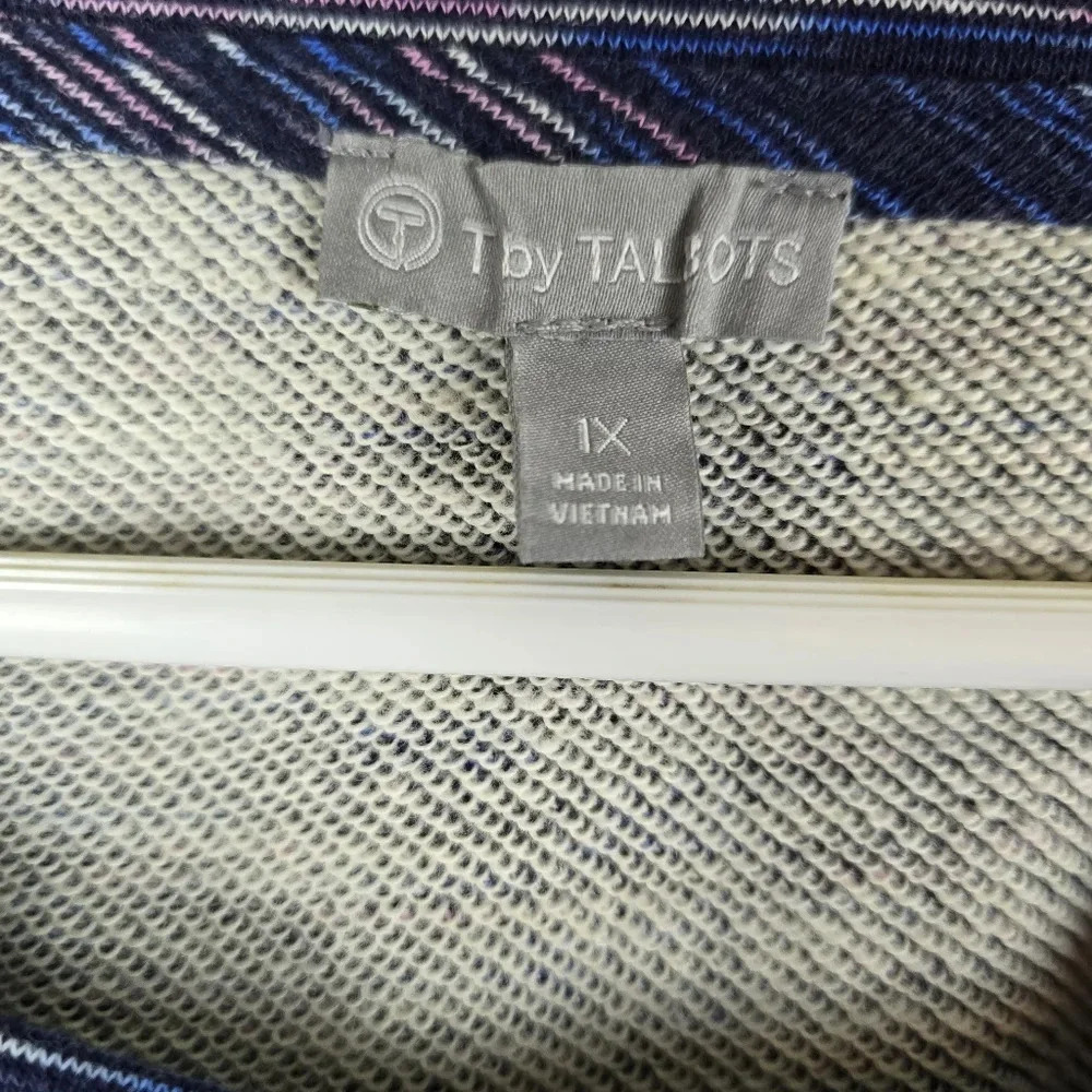 T By Talbots Space Dye Multi Colored Long Sleeve … - image 3